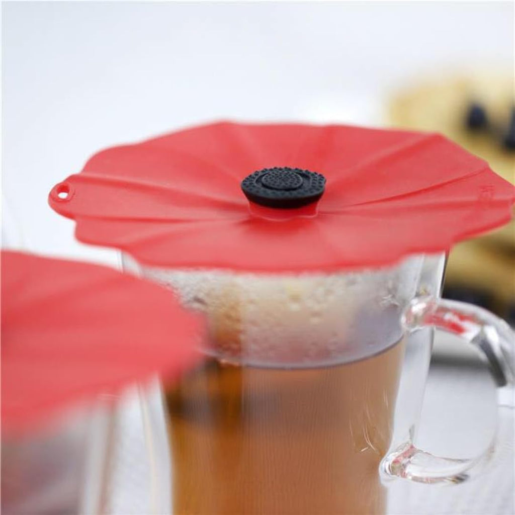 - Poppy Silicone Lid for Food Storage and Cooking - Airtight Seal on Any Smooth Rim Surface - Bpa-Free - Oven, Microwave, Freezer, Stovetop and Dishwasher Safe (Drink Covers)